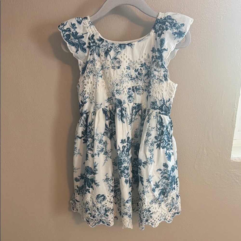 GAP Love Shack Fancy Blue and White Floral Sundress